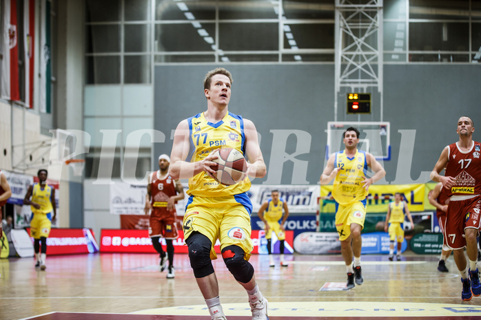 Basketball, Admiral Basketball Superliga 2019/20, Grunddurchgang 18.Runde, SKN St. Pölten Basketball, Traiskirchen Lions, Paul Koroschitz (77)