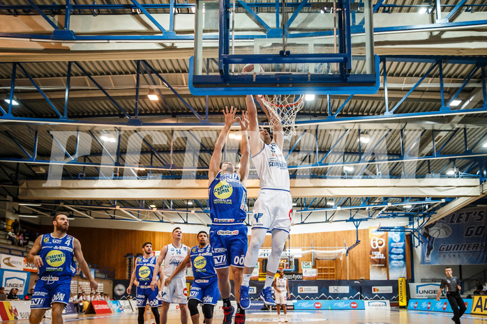 Basketball, Admiral Basketball Superliga 2019/20, Grunddurchgang 11.Runde, Oberwart Gunners, Gmunden Swans, Andrius Mikutis (5)