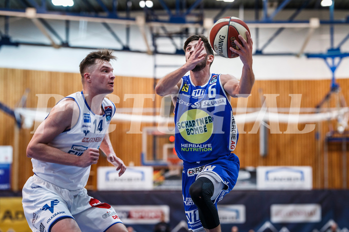 Basketball, Admiral Basketball Superliga 2019/20, Grunddurchgang 11.Runde, Oberwart Gunners, Gmunden Swans, Daniel Friedrich (6)