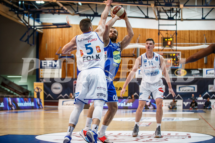 Basketball, Admiral Basketball Superliga 2019/20, Grunddurchgang 11.Runde, Gunners Oberwart, Gmunden Swans, Enis Murati (4)