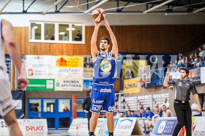 Basketball, Admiral Basketball Superliga 2019/20, Grunddurchgang 11.Runde, Oberwart Gunners, Gmunden Swans, Toni Blazan (10)
