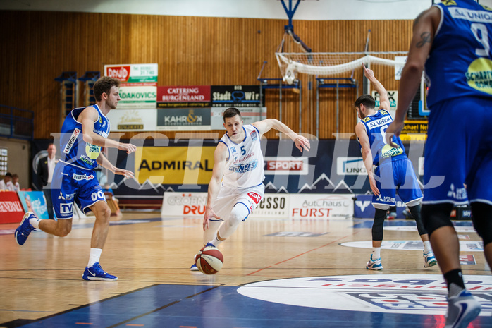 Basketball, Admiral Basketball Superliga 2019/20, Grunddurchgang 11.Runde, Gunners Oberwart, Gmunden Swans, Andrius Mikutis (5)