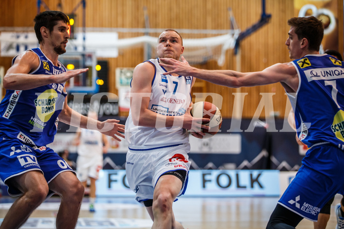 Basketball, Admiral Basketball Superliga 2019/20, Grunddurchgang 11.Runde, Gunners Oberwart, Gmunden Swans, Sebastian Käferle (7)