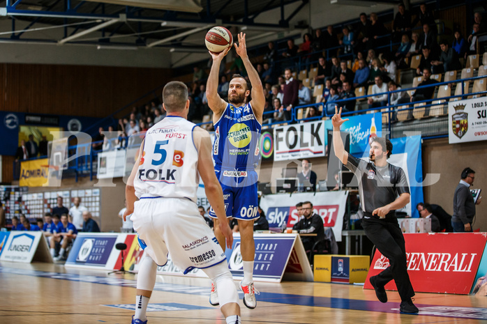 Basketball, Admiral Basketball Superliga 2019/20, Grunddurchgang 11.Runde, Gunners Oberwart, Gmunden Swans, Enis Murati (4)