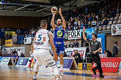 Basketball, Admiral Basketball Superliga 2019/20, Grunddurchgang 11.Runde, Gunners Oberwart, Gmunden Swans, Enis Murati (4)