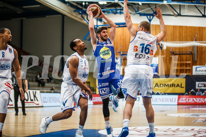 Basketball, Admiral Basketball Superliga 2019/20, Grunddurchgang 11.Runde, Gunners Oberwart, Gmunden Swans, Daniel Friedrich (6)