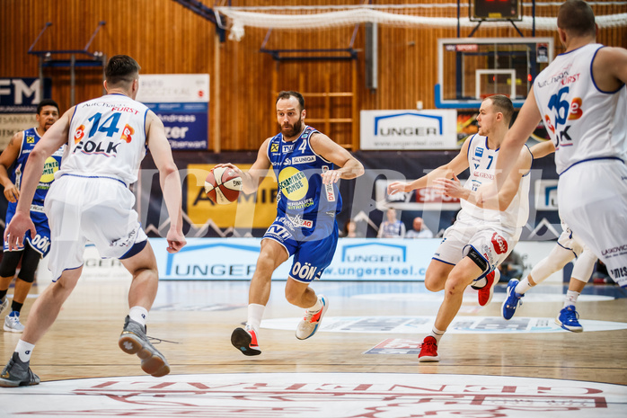 Basketball, Admiral Basketball Superliga 2019/20, Grunddurchgang 11.Runde, Gunners Oberwart, Gmunden Swans, Enis Murati (4)