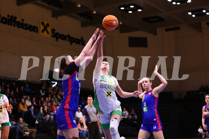 15.03.2025, Graz, Raiffeisen Sportpark, Basketball Damen Superliga 2024/25, Semifinale Spiel 1, UBI Graz vs. UBSC-DBBC Graz,  