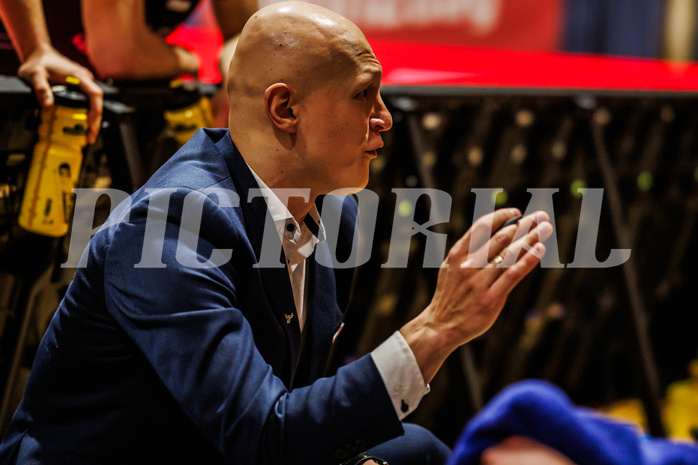 Basketball, win2day Basketball Superliga 2024/25, Qualifikationsrunde 4
, BBC Nord Dragonz, Kapfenberg Bulls, Klym Artamanov (Ass. Coach)
