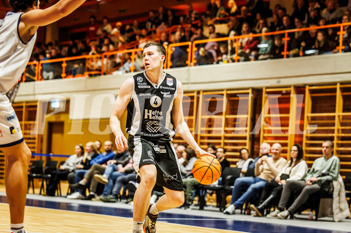 Basketball, win2day Basketball Superliga 2023/224, Grunddurchgang Runde 8, BBC Nord Dragonz, Kapfenberg Bulls, Noah Baumann (4)