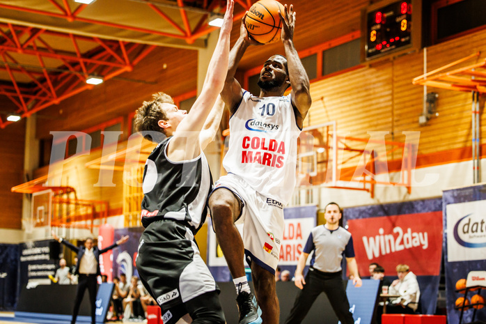 Basketball, win2day Basketball Superliga 2023/224, Grunddurchgang Runde 8, BBC Nord Dragonz, Kapfenberg Bulls, Austen Awosika (10)