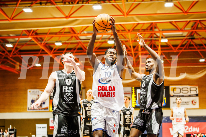 Basketball, win2day Basketball Superliga 2023/224, Grunddurchgang Runde 8, BBC Nord Dragonz, Kapfenberg Bulls, Austen Awosika (10)