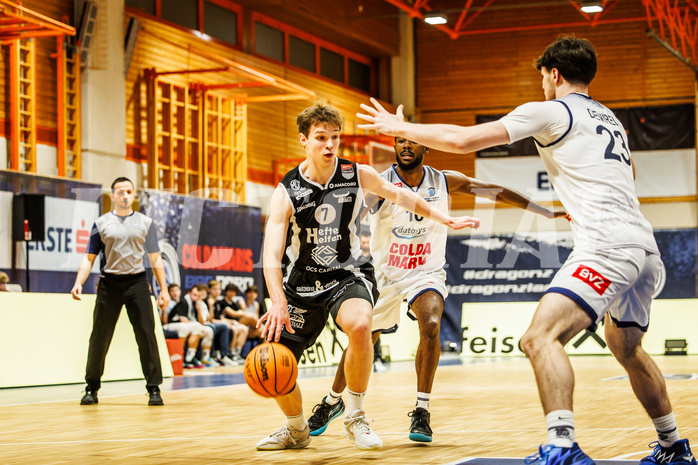 Basketball, win2day Basketball Superliga 2023/224, Grunddurchgang Runde 8, BBC Nord Dragonz, Kapfenberg Bulls, Miro Zapf (7)