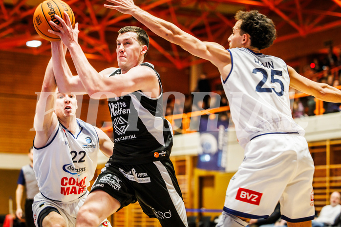 Basketball, win2day Basketball Superliga 2023/224, Grunddurchgang Runde 8, BBC Nord Dragonz, Kapfenberg Bulls, Noah Baumann (4)