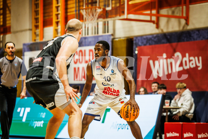 Basketball, win2day Basketball Superliga 2023/224, Grunddurchgang Runde 8, BBC Nord Dragonz, Kapfenberg Bulls, Austen Awosika (10)