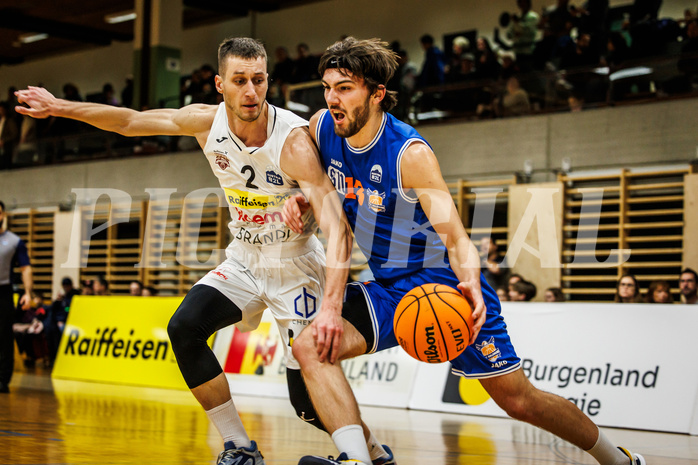 Basketball, Basketball Zweite Liga 2023/24, Grunddurchgang 10.Runde, Mattersburg Rocks, BBU Salzburg, R. Becker (13)