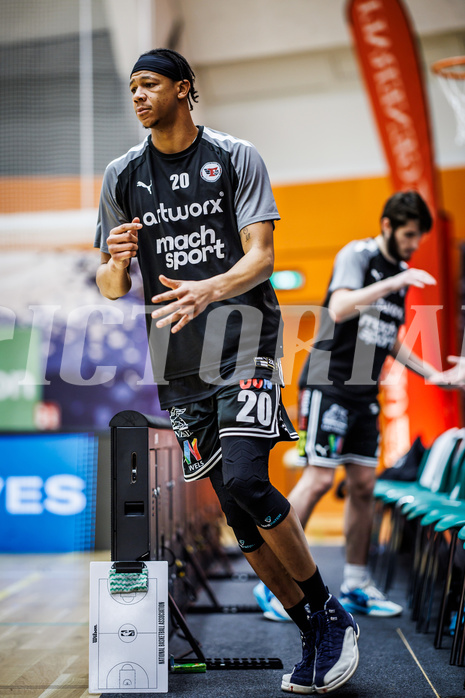 Basketball, Win2Day Superliga 2023/24, Grunddurchgang 11.Runde, Vienna Timberwolves, Flyers Wels, Christopher Ferguson (20)