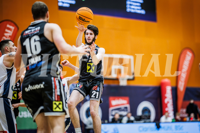 Basketball, Win2Day Superliga 2023/24, Grunddurchgang 11.Runde, Vienna Timberwolves, Flyers Wels, Elvir Jakupovic (21)