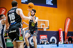 Basketball, Win2Day Superliga 2023/24, Grunddurchgang 11.Runde, Vienna Timberwolves, Flyers Wels, Elvir Jakupovic (21)