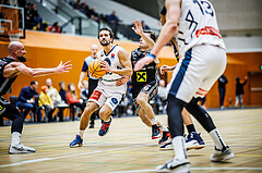 Basketball, Win2Day Superliga 2023/24, Grunddurchgang 11.Runde, Vienna Timberwolves, Flyers Wels, Oscar Schmit (36)