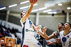 Basketball, Win2Day Superliga 2023/24, Grunddurchgang 11.Runde, Vienna Timberwolves, Flyers Wels, Oscar Schmit (36)