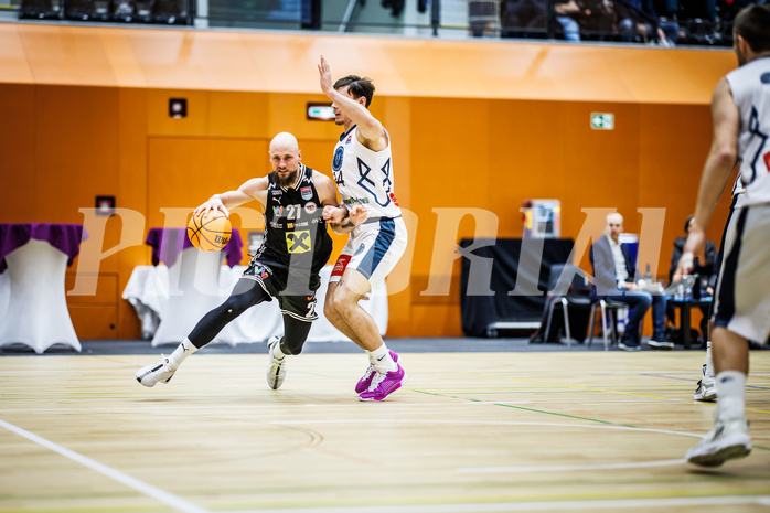 Basketball, Win2Day Superliga 2023/24, Grunddurchgang 11.Runde, Vienna Timberwolves, Flyers Wels, Christian Von Fintel (27)