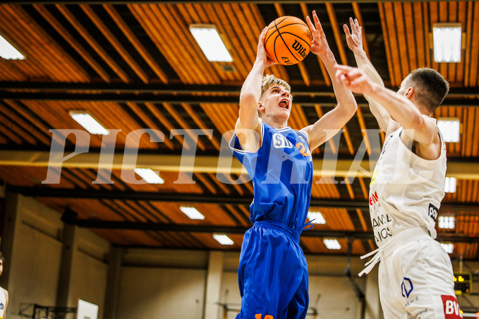 Basketball, Basketball Zweite Liga 2023/24, Grunddurchgang 10.Runde, Mattersburg Rocks, BBU Salzburg, T. Alowonou (12)