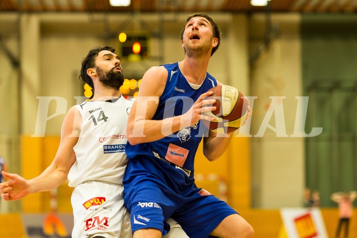 Basketball, 2.Bundesliga, Playoff VF Spiel 1, Mattersburg Rocks, Vienna D.C. Timberwolves, Nemanja Nikolic (6), Michael MACH (14)