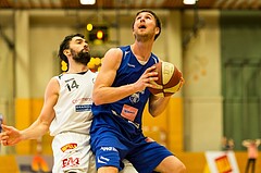 Basketball, 2.Bundesliga, Playoff VF Spiel 1, Mattersburg Rocks, Vienna D.C. Timberwolves, Nemanja Nikolic (6), Michael MACH (14)