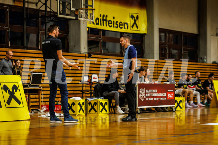 Basketball, Basketball Zweite Liga 2024/25, Grunddurchgang 4.Runde, Mattersburg Rocks, Vienna United, Nemanja Nikolic (Head Coach)