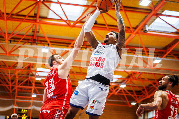 Basketball, win2day Basketball Superliga 2024/25, Playoffs Viertelfinale 2. Spiel
, BBC Nord Dragonz, Flyers Wels, Rayshawn Mart (3)