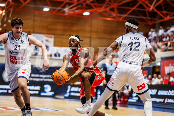 Basketball, win2day Basketball Superliga 2024/25, Playoffs Viertelfinale 2. Spiel
, BBC Nord Dragonz, Flyers Wels, Damion Rosser (2)