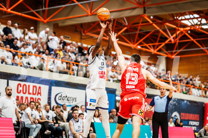 Basketball, win2day Basketball Superliga 2024/25, Playoffs Viertelfinale 2. Spiel
, BBC Nord Dragonz, Flyers Wels, Peter Turay (12)