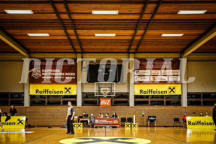 Basketball, Basketball Zweite Liga, Grunddurchgang 9.Runde, Mattersburg Rocks, Mistelbach Mustangs, Rocks Hallenbranding