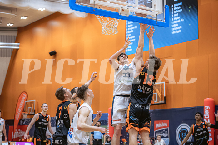 Basketball, Win2Day Superliga 2022/23, 3. Qualifikationsrunde, Vienna Timberwolves, Fürstenfeld Panthers, Chris Vogt (33)