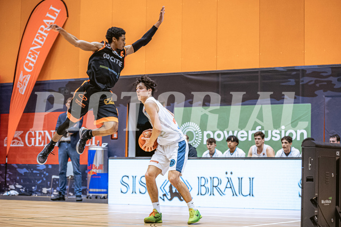Basketball, Win2Day Superliga 2022/23, 3. Qualifikationsrunde, Vienna Timberwolves, Fürstenfeld Panthers, Steve Robinson Jr. (6), Armin Karian (7)