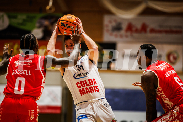 Basketball, win2day Basketball Superliga 2024/25, Grunddurchgang Runde 7, BBC Nord Dragonz, Traiskirchen Lions, Emilio Banic (31)