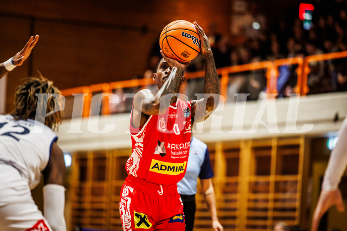 Basketball, win2day Basketball Superliga 2024/25, Grunddurchgang Runde 7, BBC Nord Dragonz, Traiskirchen Lions, Cedric Russell (0)