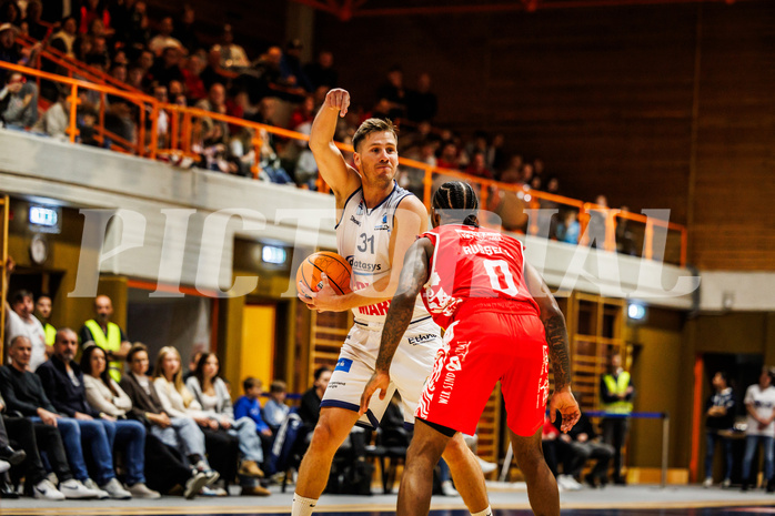 Basketball, win2day Basketball Superliga 2024/25, Grunddurchgang Runde 7, BBC Nord Dragonz, Traiskirchen Lions, Emilio Banic (31)