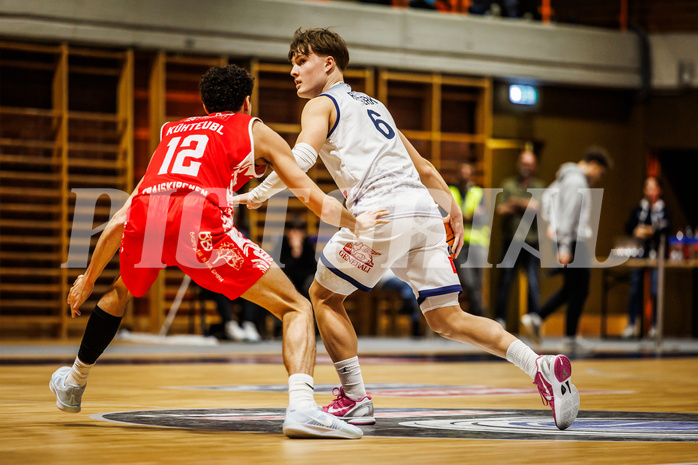 Basketball, win2day Basketball Superliga 2024/25, Grunddurchgang Runde 7, BBC Nord Dragonz, Traiskirchen Lions, Valentin Pasterk (6)