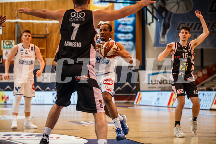 Basketball, Admiral Basketball Superliga 2019/20, Platzierungsrunde 5. Runde, Oberwart Gunners, Flyers Wels, Lawrence Alexander (6)