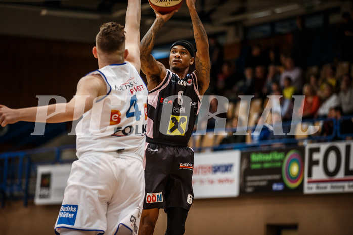 Basketball, Admiral Basketball Superliga 2019/20, Platzierungsrunde 5. Runde, Oberwart Gunners, Flyers Wels, Derek Jackson Jr. (6)