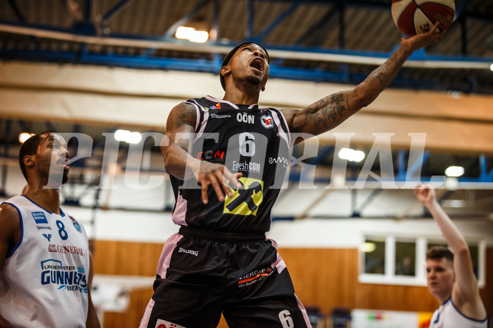 Basketball, Admiral Basketball Superliga 2019/20, Platzierungsrunde 5. Runde, Oberwart Gunners, Flyers Wels, Derek Jackson Jr. (6)