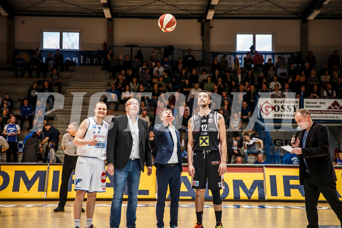 Basketball, Admiral Basketball Superliga 2019/20, Platzierungsrunde 5.Runde, Oberwart Gunners, Flyers Wels, Ehrenaufwurf