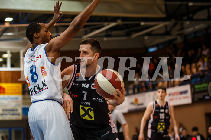 Basketball, Admiral Basketball Superliga 2019/20, Platzierungsrunde 5. Runde, Oberwart Gunners, Flyers Wels, Davor Lamesic (7)