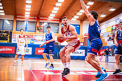 Basketball, Win2Day Superliga 2022/23, 6. Qualifikationsrunde, Traiskirchen Lions, BBC Nord Dragonz, Maximilian Schuecker (14)