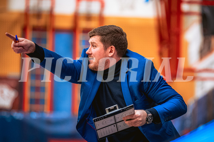 Basketball, Win2Day Superliga 2022/23, 6. Qualifikationsrunde, Traiskirchen Lions, BBC Nord Dragonz, Paulius Barkus (Ass. Coach)