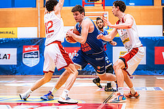 Basketball, Win2Day Superliga 2022/23, 6. Qualifikationsrunde, Traiskirchen Lions, BBC Nord Dragonz, Lukas Knor (21)