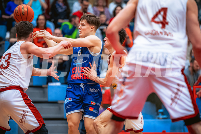 Basketball, Win2Day Superliga 2022/23, 6. Qualifikationsrunde, Traiskirchen Lions, BBC Nord Dragonz, Valentin Pasterk (6)