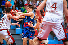 Basketball, Win2Day Superliga 2022/23, 6. Qualifikationsrunde, Traiskirchen Lions, BBC Nord Dragonz, Valentin Pasterk (6)
